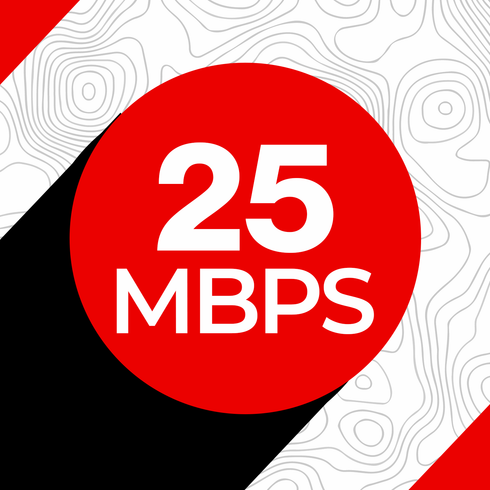 25 MBPS with 300 GB Data Bucket