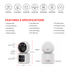 Imperial Dual Band WiFi PTZ Security Camera Motion Detection