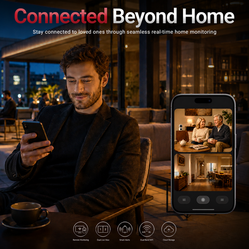 Imperial Dual Band WiFi PTZ Security Camera Motion Detection