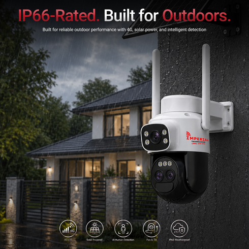 Imperial 4G LTE Security Camera AI Human Detection Night Vision