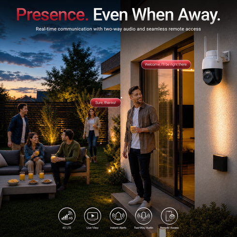 Imperial 4G LTE Security Camera Battery Powered Night Vision