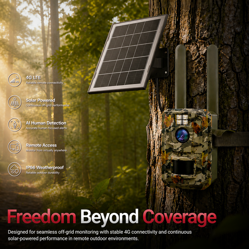 Imperial 4G LTE Solar Security Camera AI Detection Night Vision